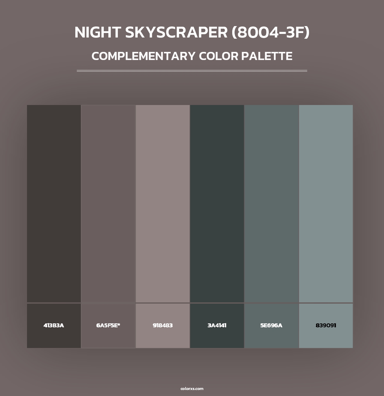 Night Skyscraper (8004-3F) - Complementary Color Palette