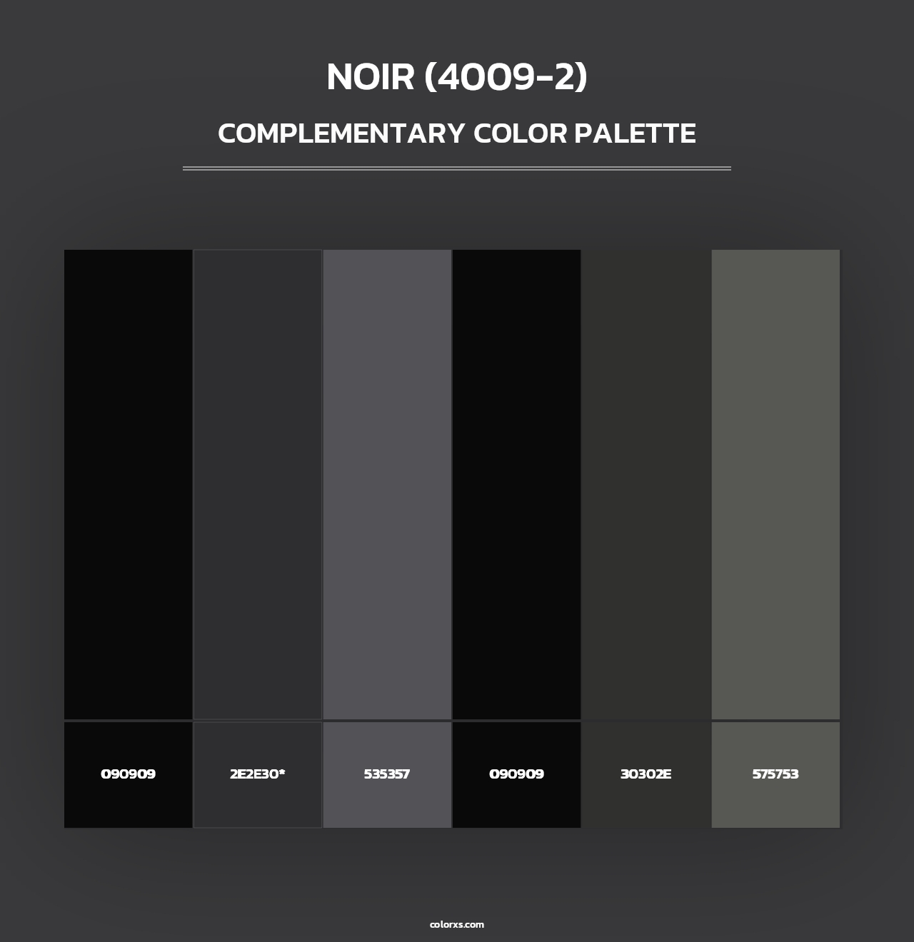 Noir (4009-2) - Complementary Color Palette