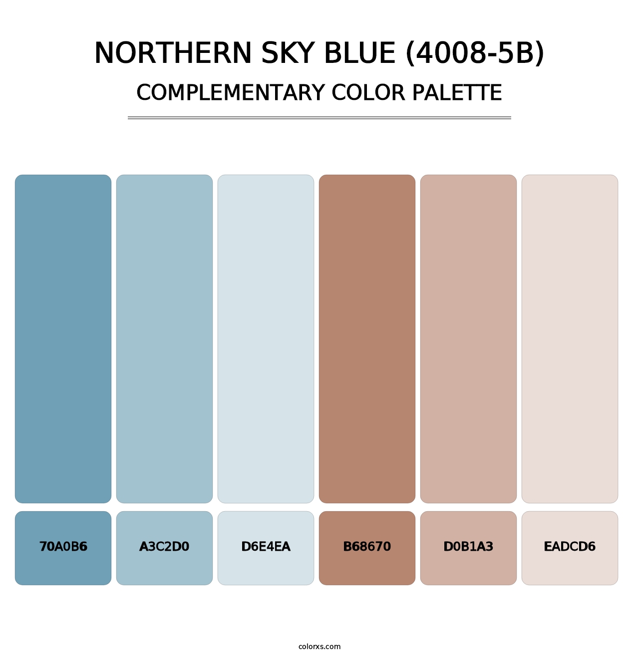 Northern Sky Blue (4008-5B) - Complementary Color Palette