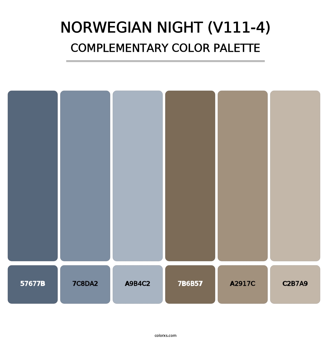 Norwegian Night (V111-4) - Complementary Color Palette