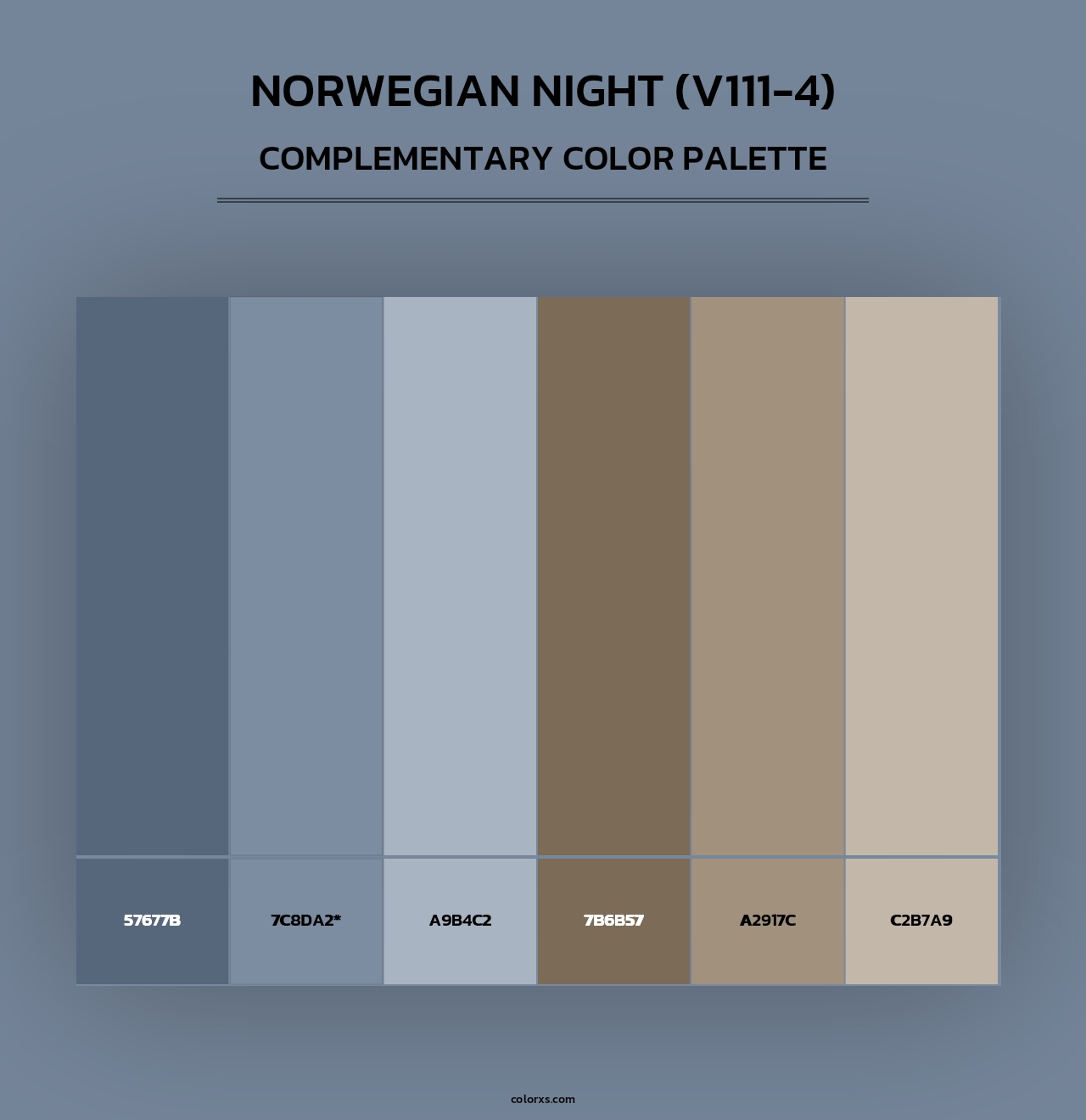 Norwegian Night (V111-4) - Complementary Color Palette