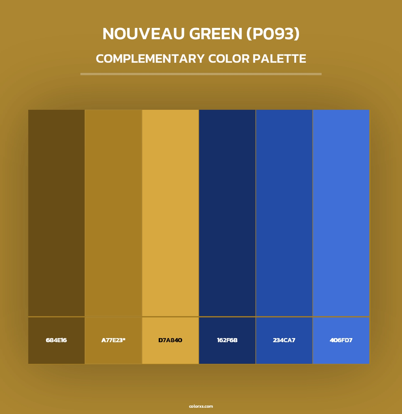 Nouveau Green (P093) - Complementary Color Palette