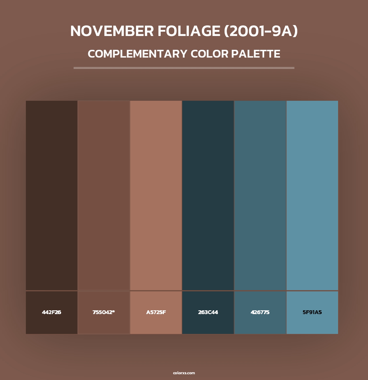 November Foliage (2001-9A) - Complementary Color Palette
