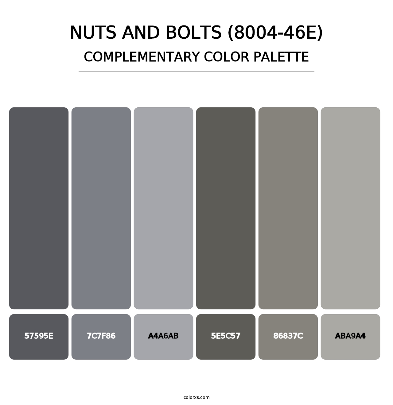 Nuts and Bolts (8004-46E) - Complementary Color Palette