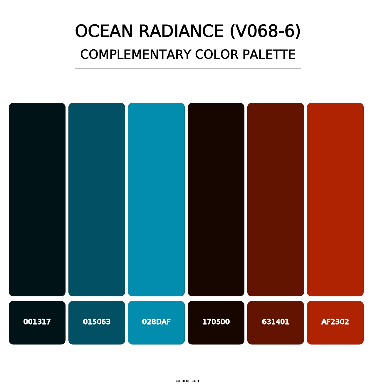 Ocean Radiance (V068-6) - Complementary Color Palette