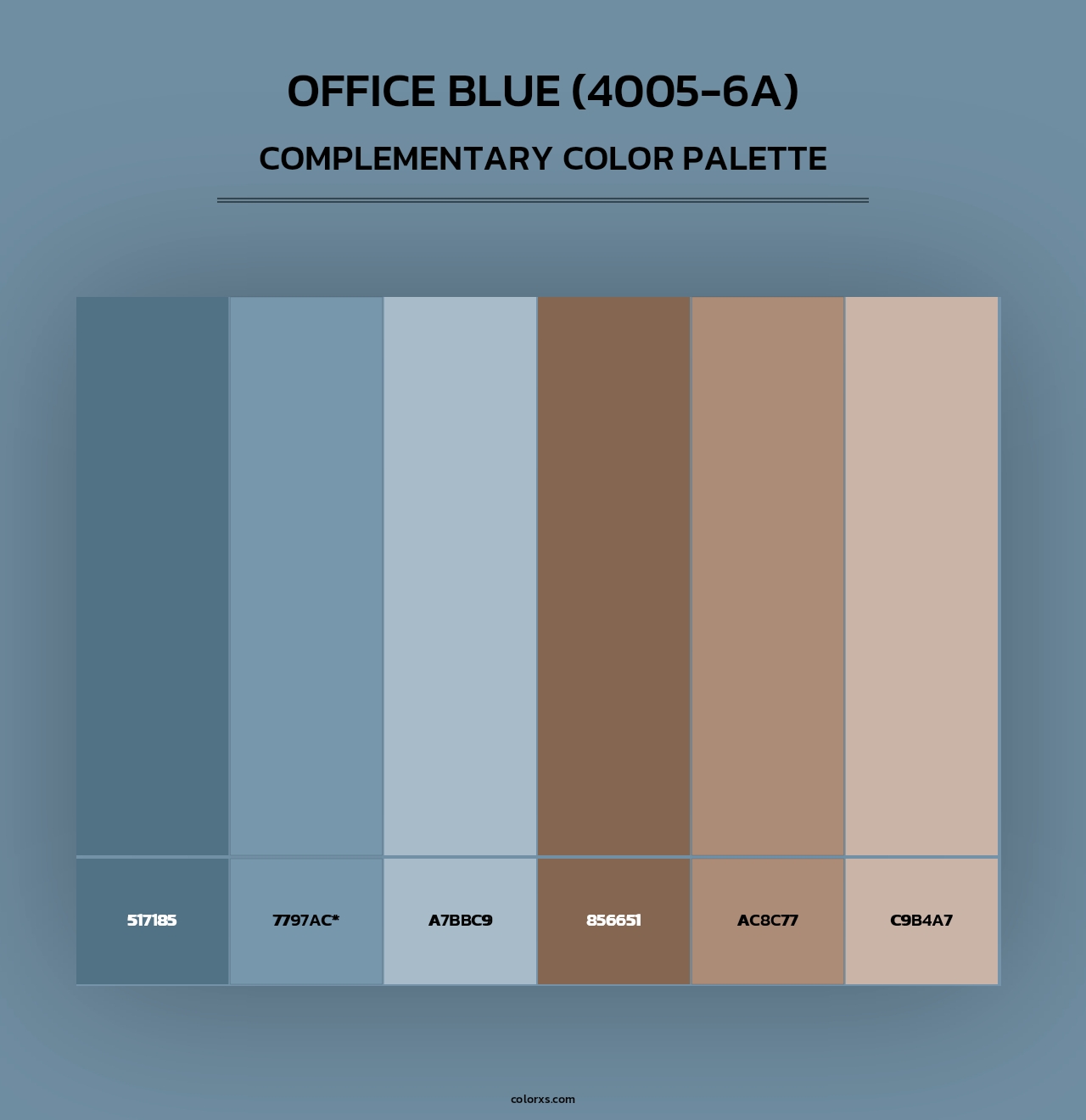 Office Blue (4005-6A) - Complementary Color Palette