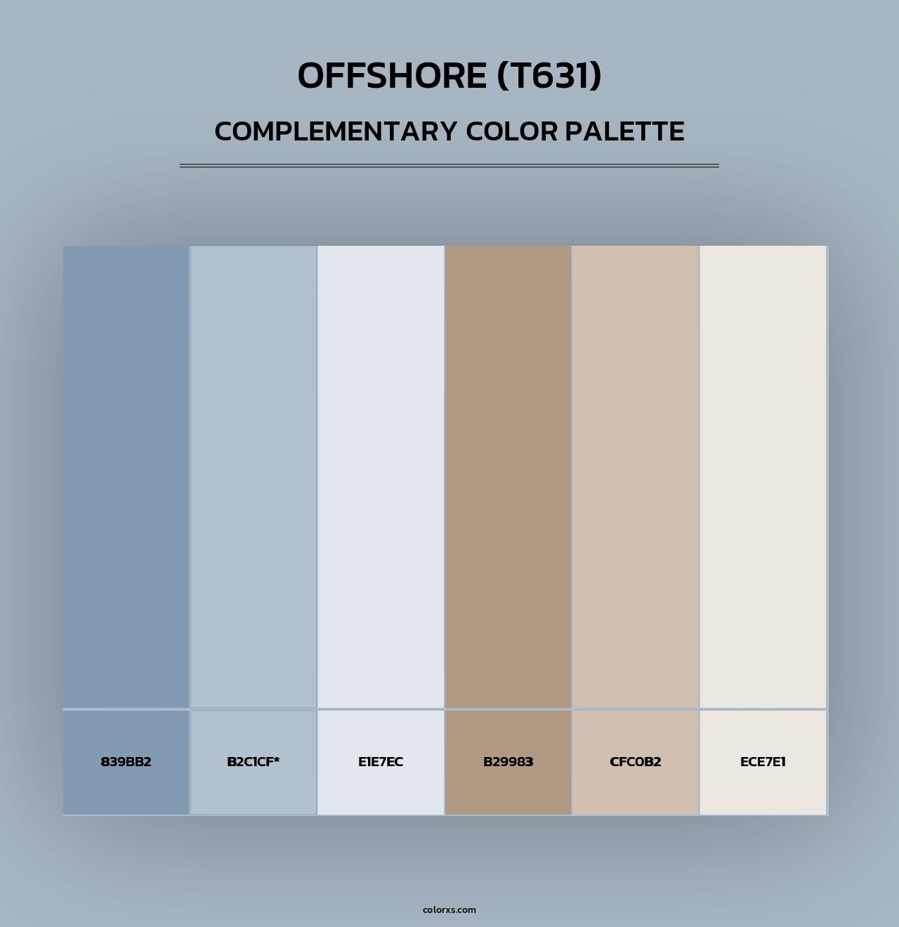 Offshore (T631) - Complementary Color Palette