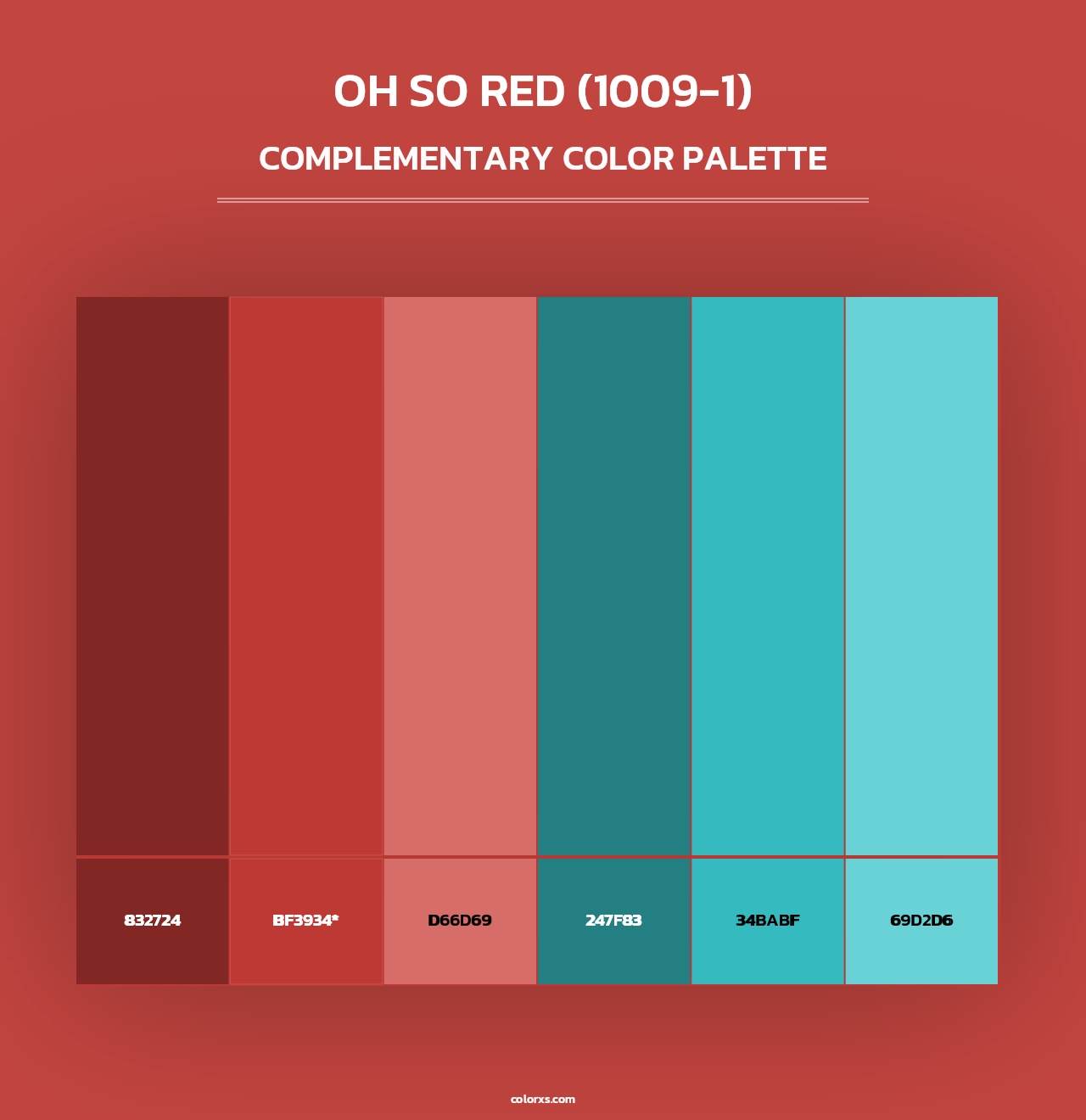 Oh So Red (1009-1) - Complementary Color Palette