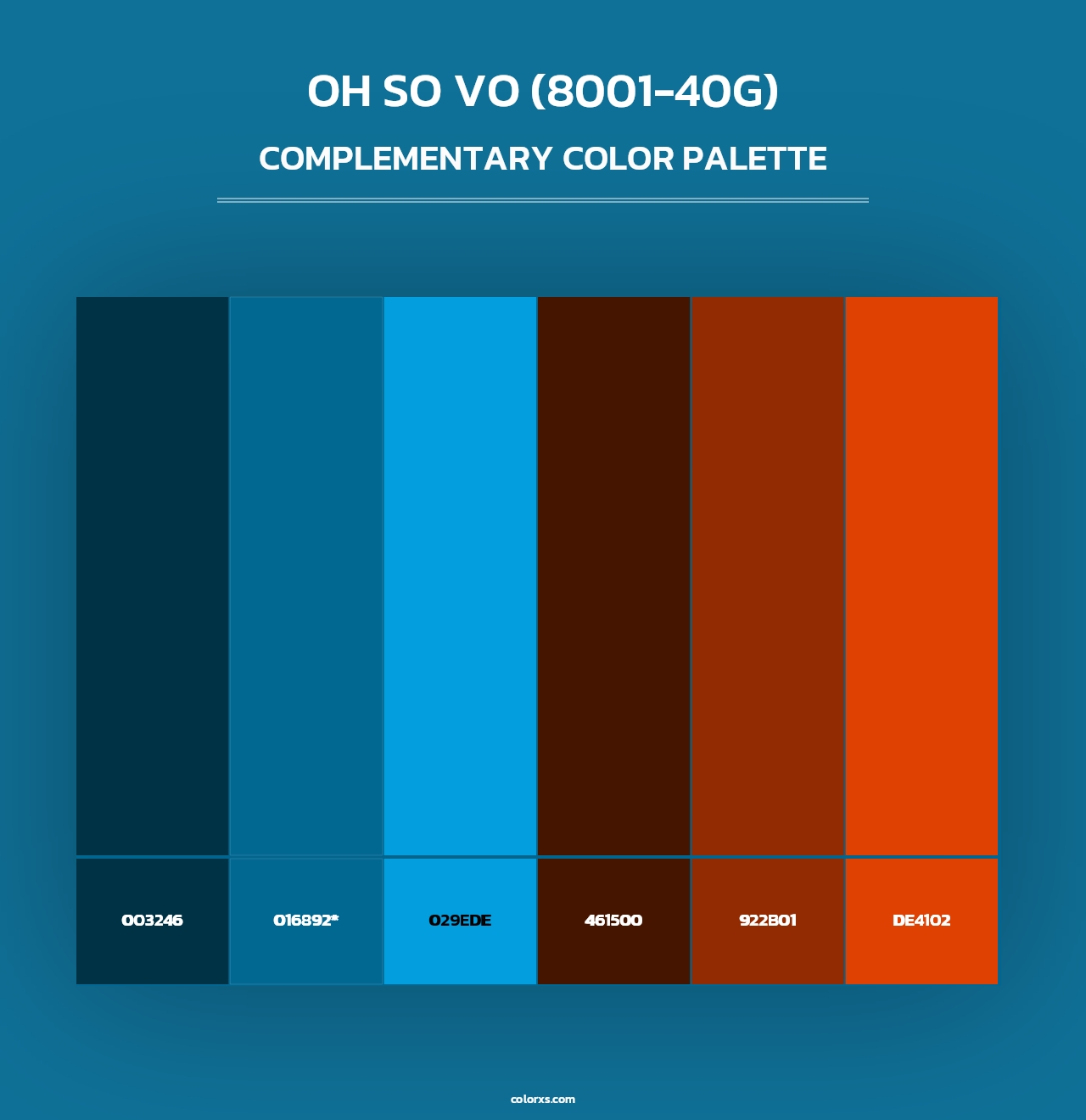 Oh So Vo (8001-40G) - Complementary Color Palette
