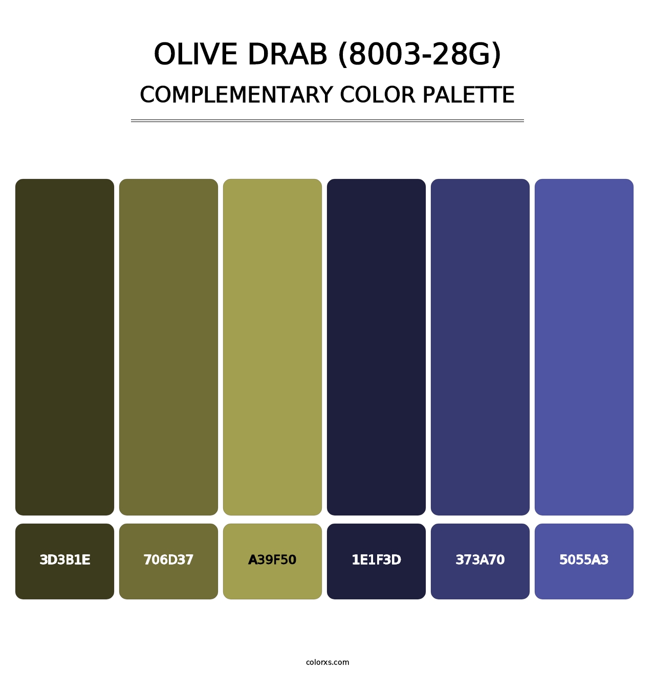 Olive Drab (8003-28G) - Complementary Color Palette