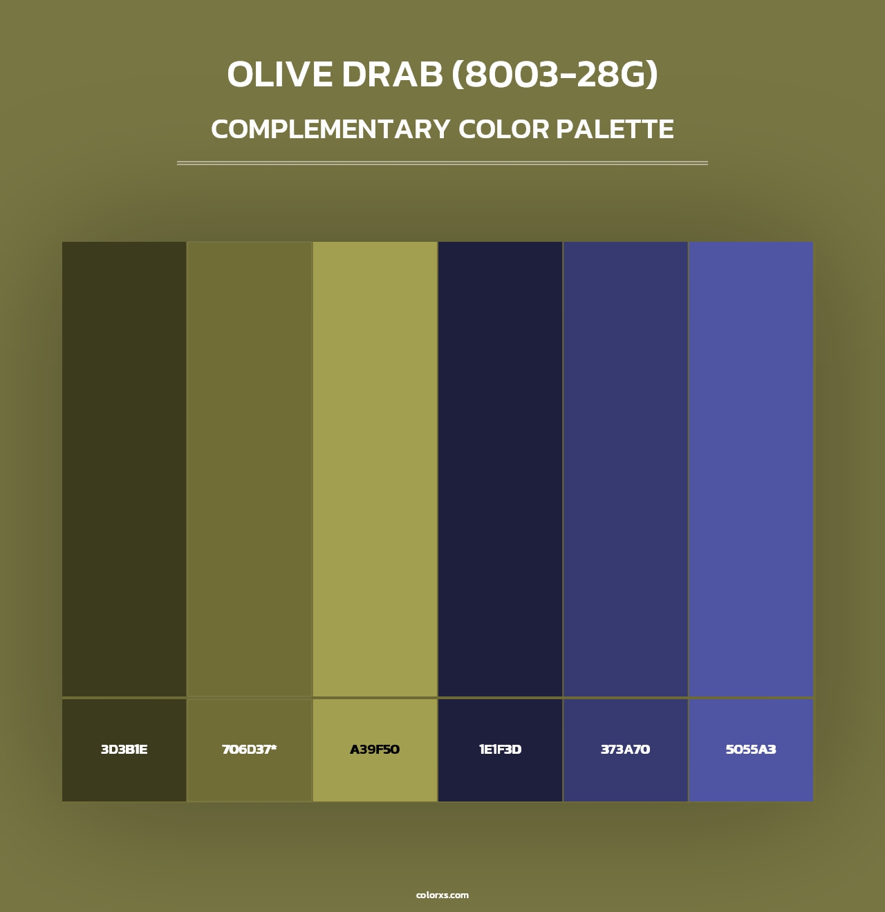 Olive Drab (8003-28G) - Complementary Color Palette