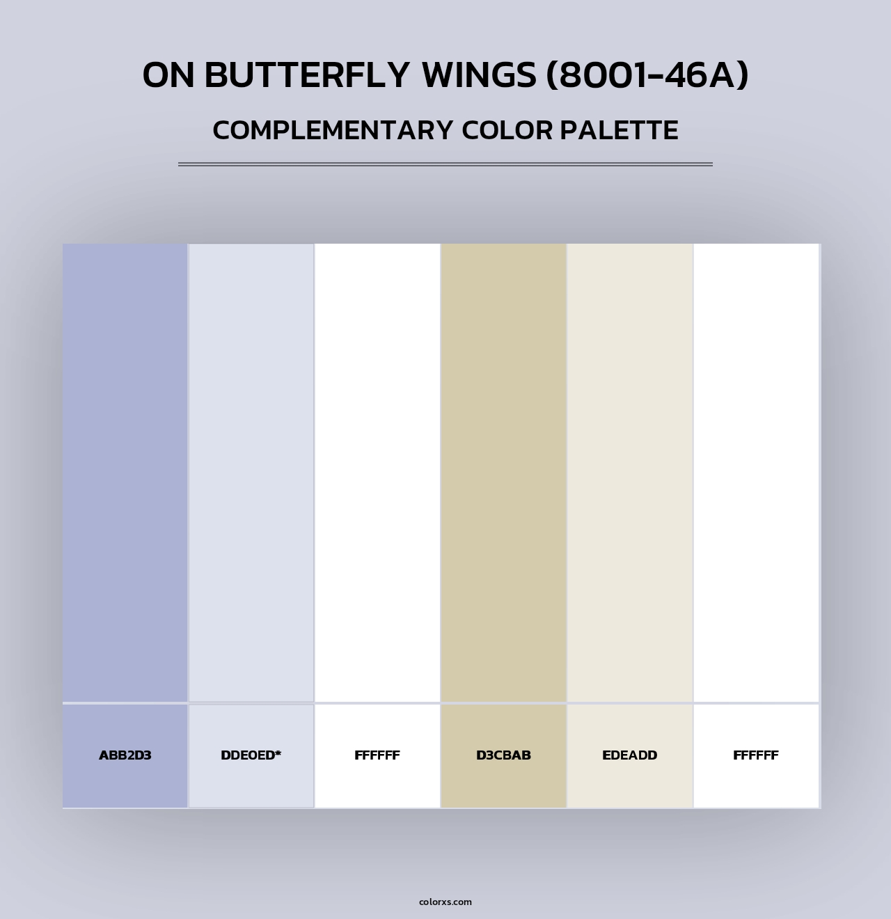 On Butterfly Wings (8001-46A) - Complementary Color Palette