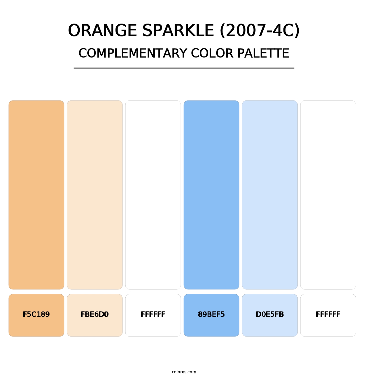 Orange Sparkle (2007-4C) - Complementary Color Palette