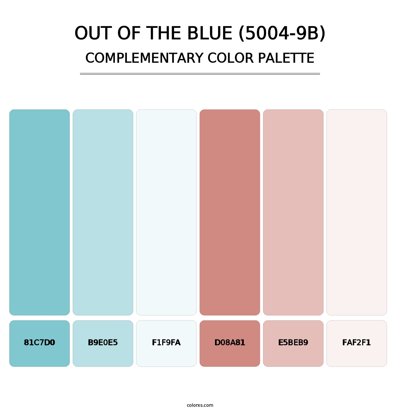 Out of the Blue (5004-9B) - Complementary Color Palette