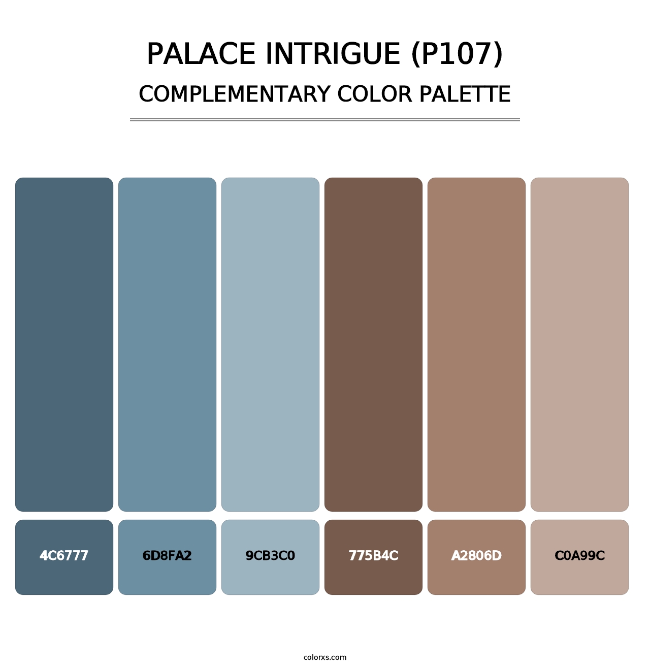 Palace Intrigue (P107) - Complementary Color Palette
