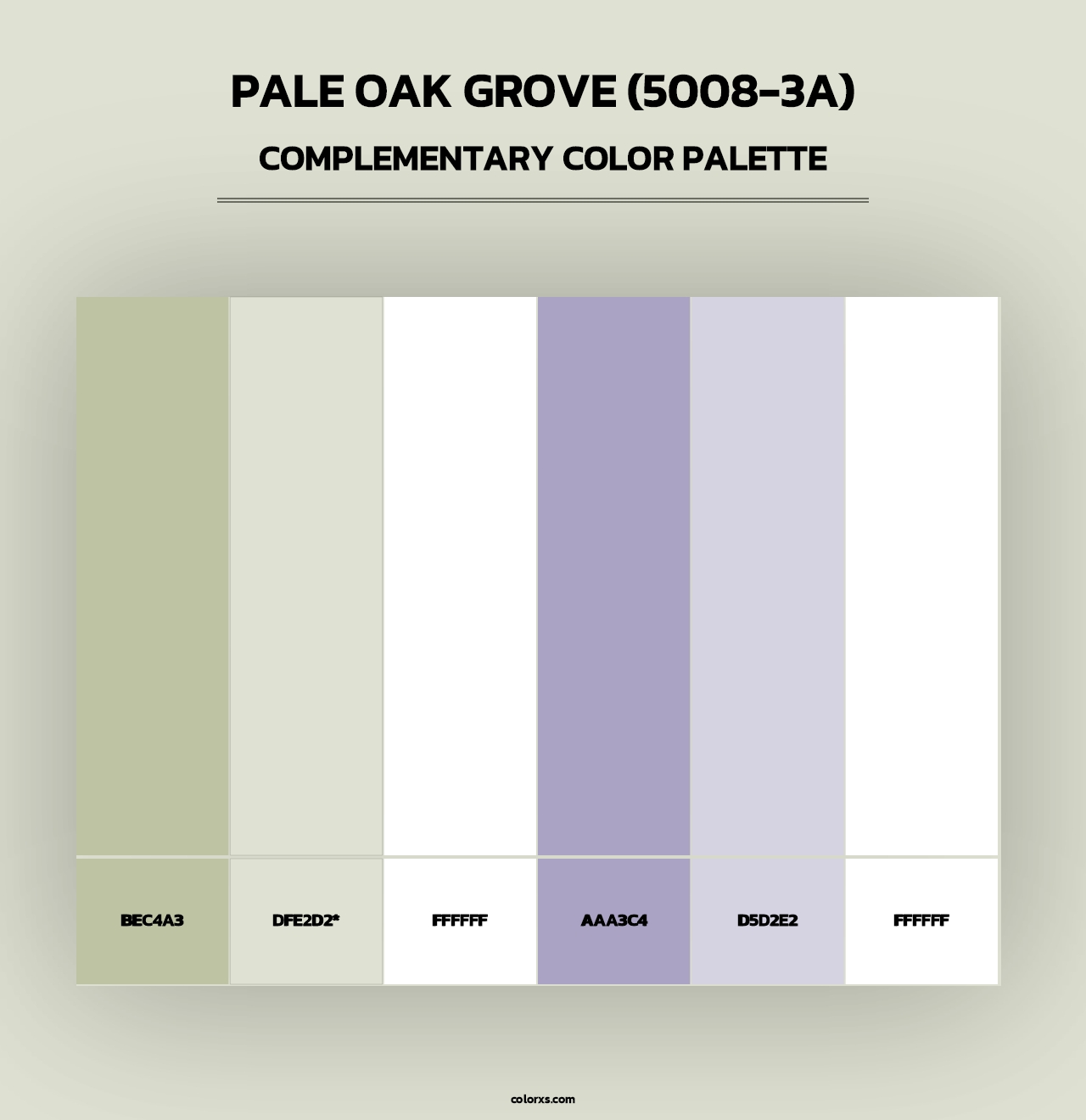 Pale Oak Grove (5008-3A) - Complementary Color Palette