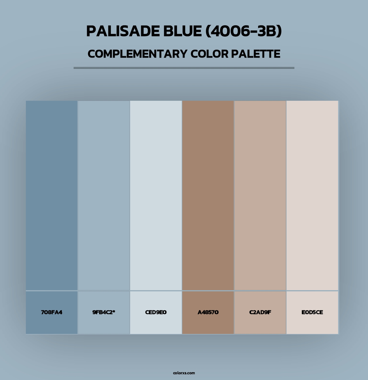Palisade Blue (4006-3B) - Complementary Color Palette