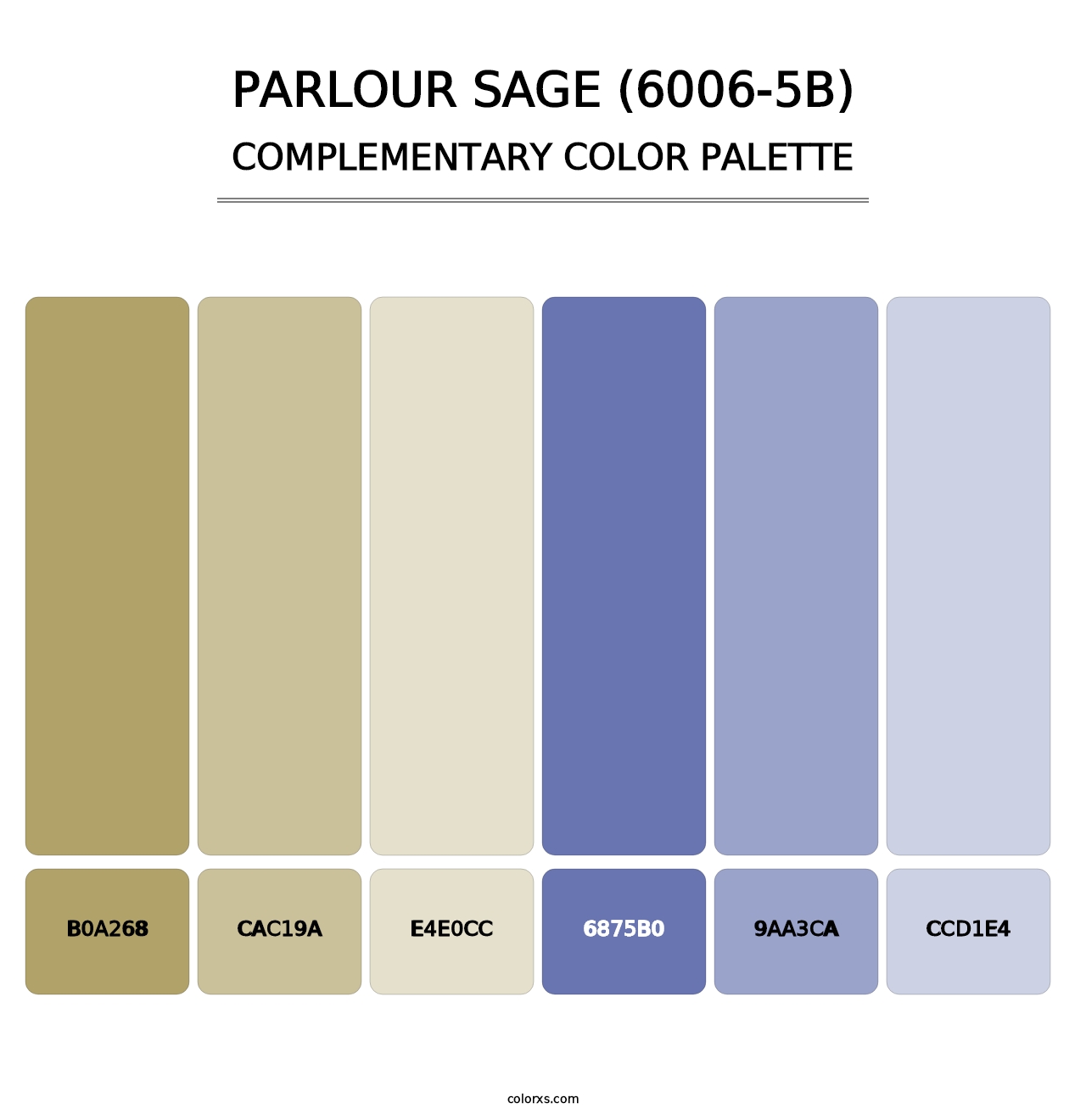 Parlour Sage (6006-5B) - Complementary Color Palette