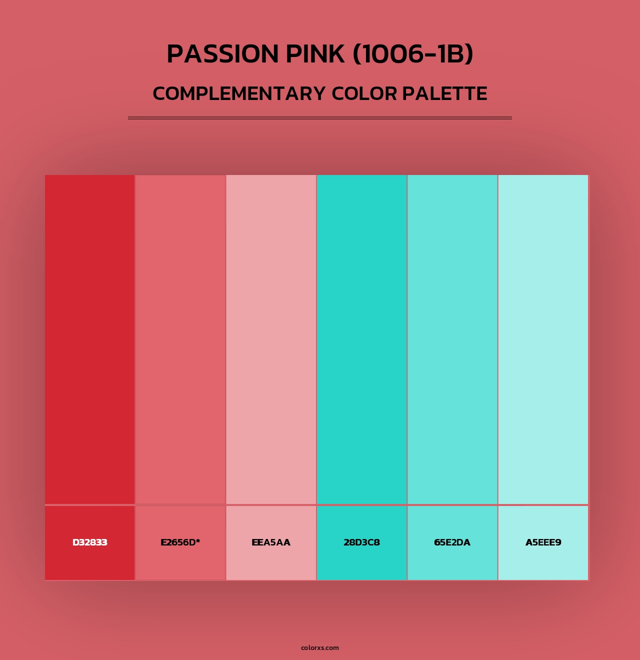 Passion Pink (1006-1B) - Complementary Color Palette