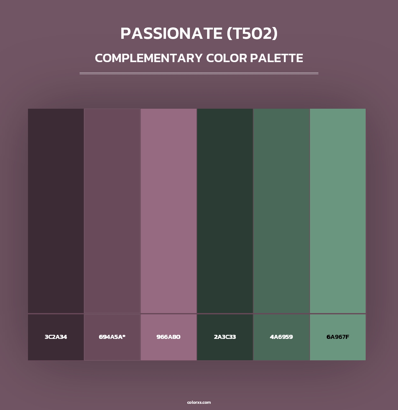 Passionate (T502) - Complementary Color Palette