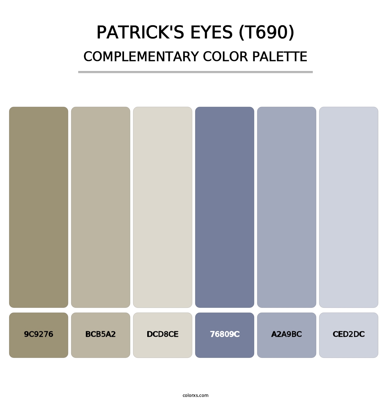 Patrick's Eyes (T690) - Complementary Color Palette