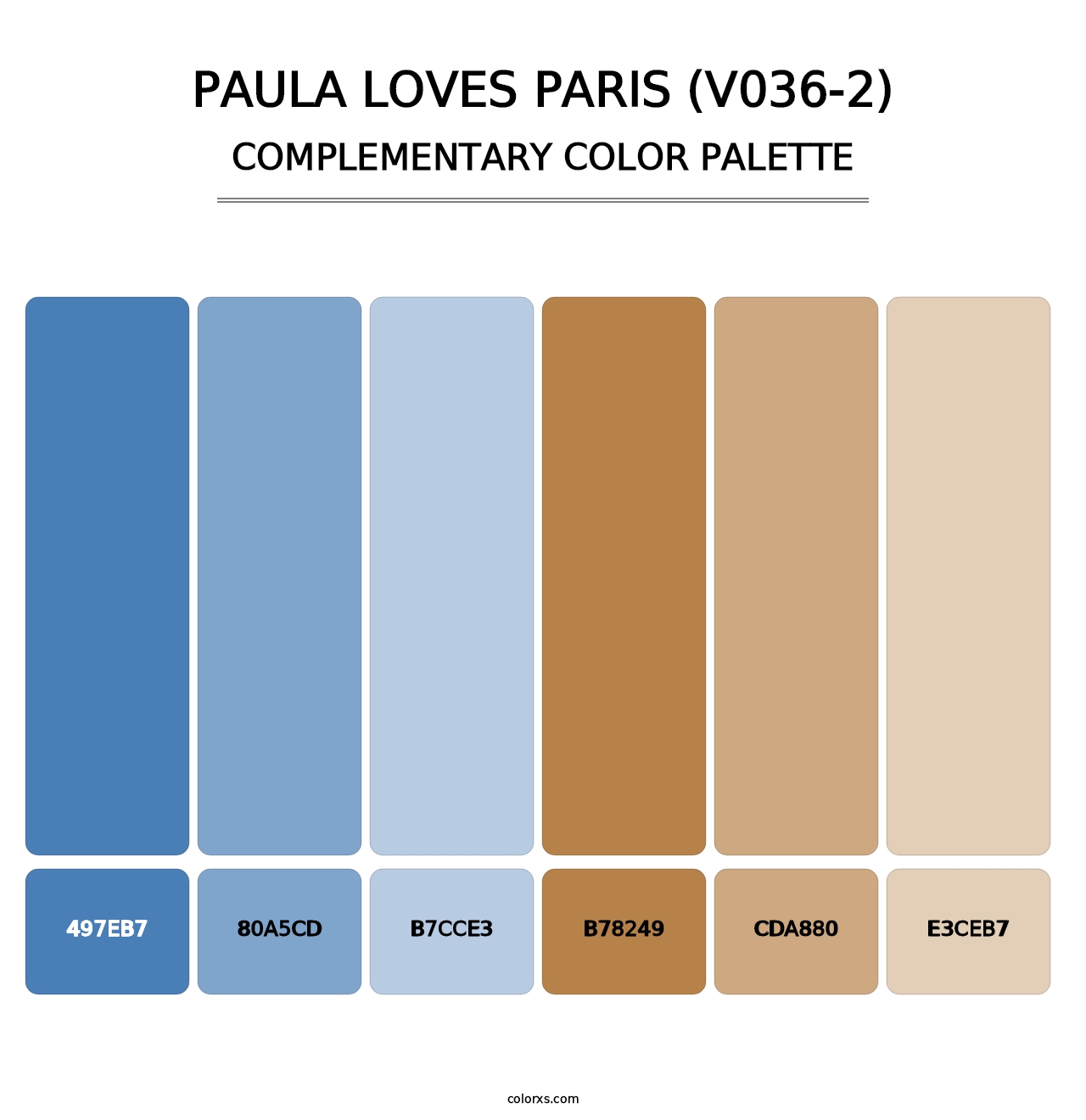Paula Loves Paris (V036-2) - Complementary Color Palette