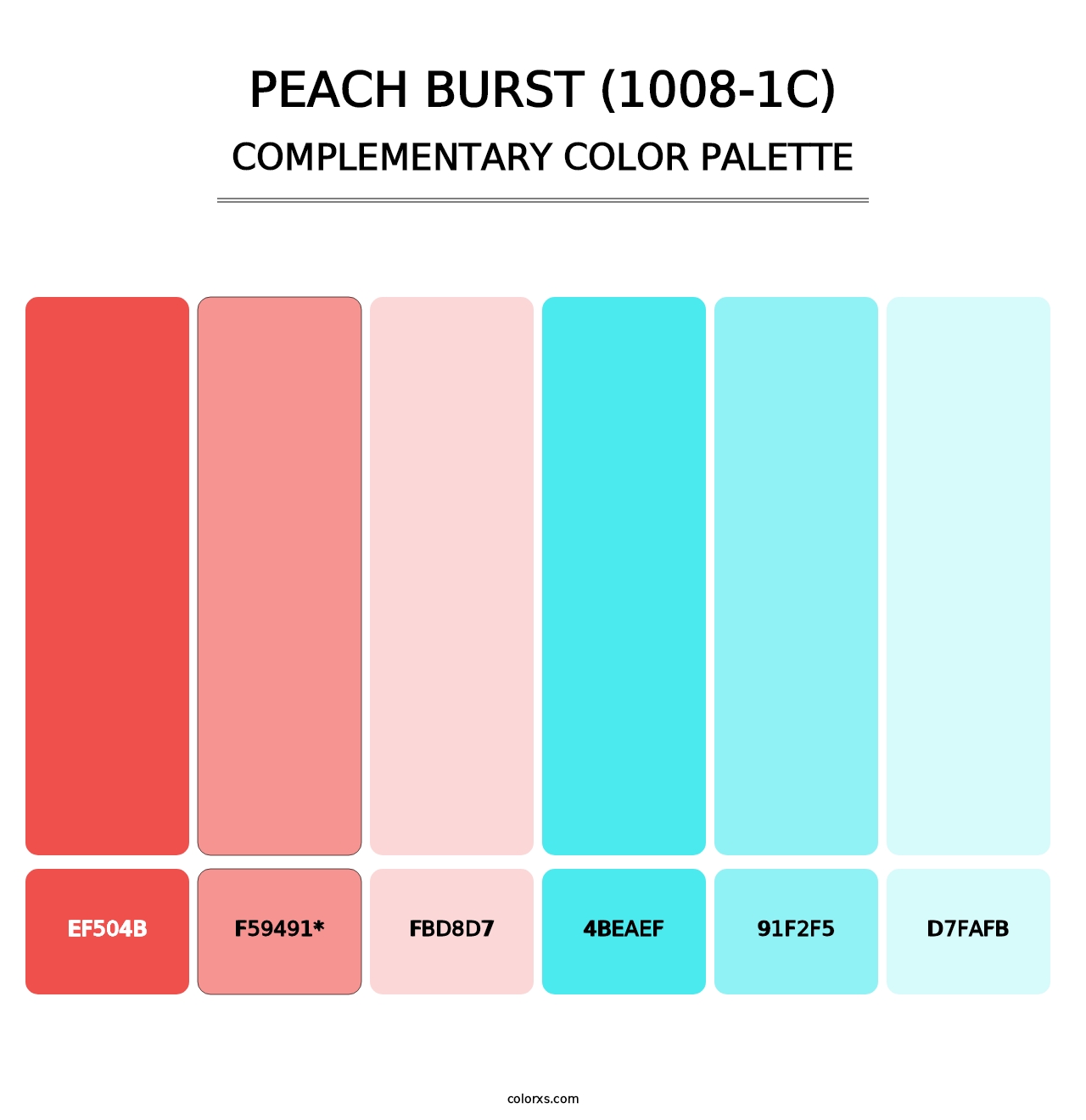 Peach Burst (1008-1C) - Complementary Color Palette