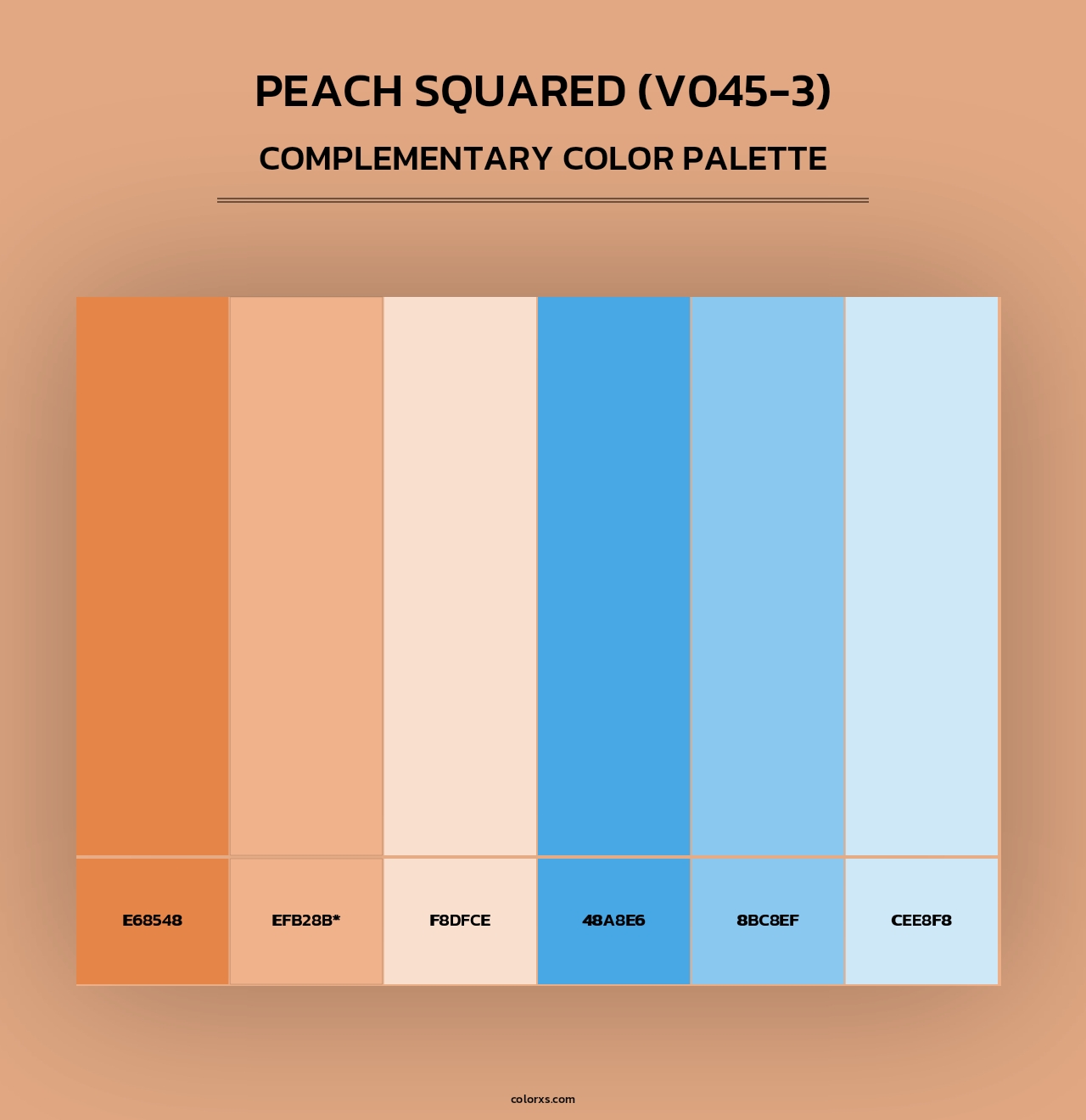 Peach Squared (V045-3) - Complementary Color Palette