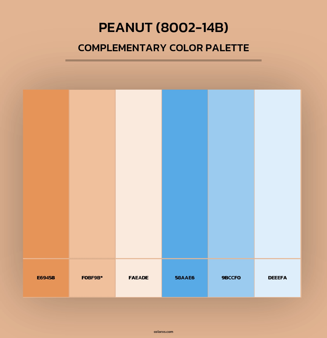 Peanut (8002-14B) - Complementary Color Palette