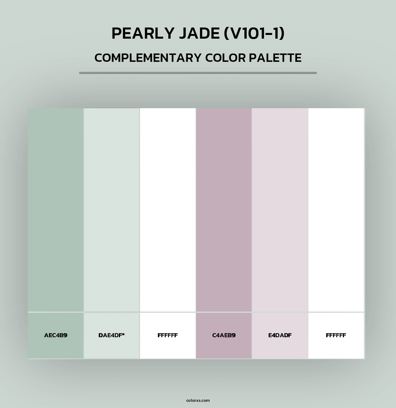 Pearly Jade (V101-1) - Complementary Color Palette