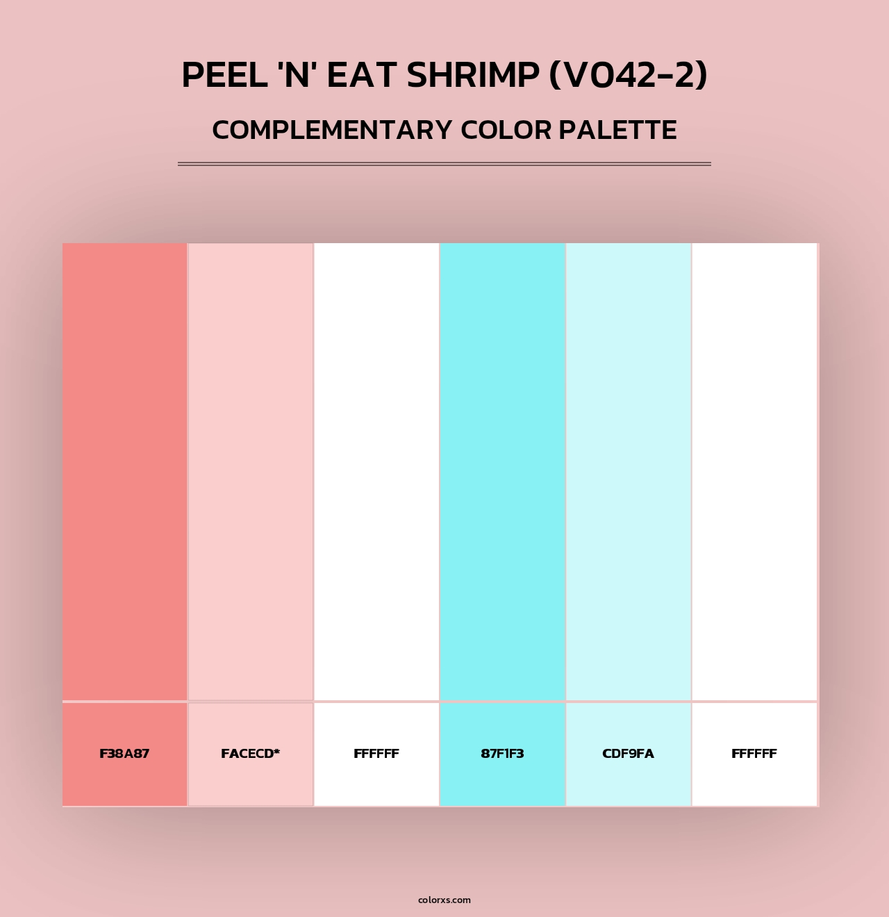 Peel 'n' Eat Shrimp (V042-2) - Complementary Color Palette