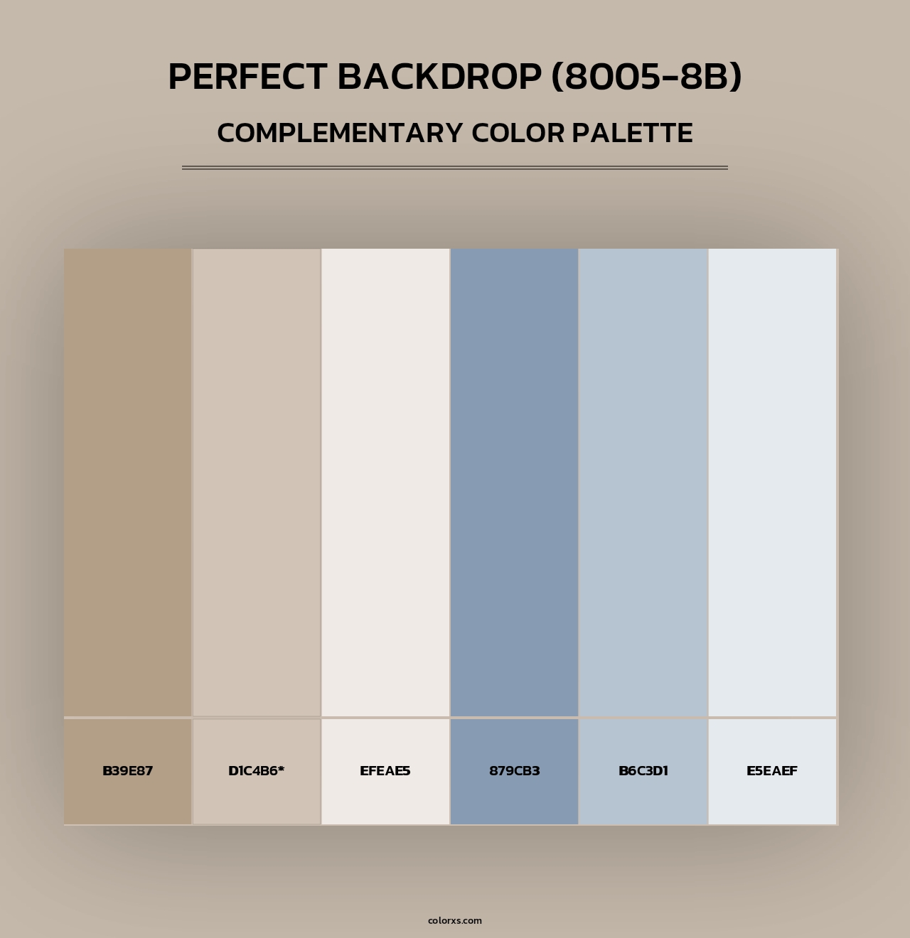 Perfect Backdrop (8005-8B) - Complementary Color Palette