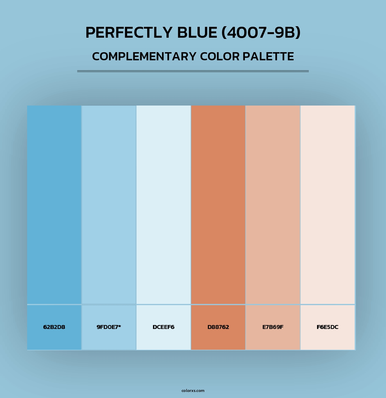 Perfectly Blue (4007-9B) - Complementary Color Palette