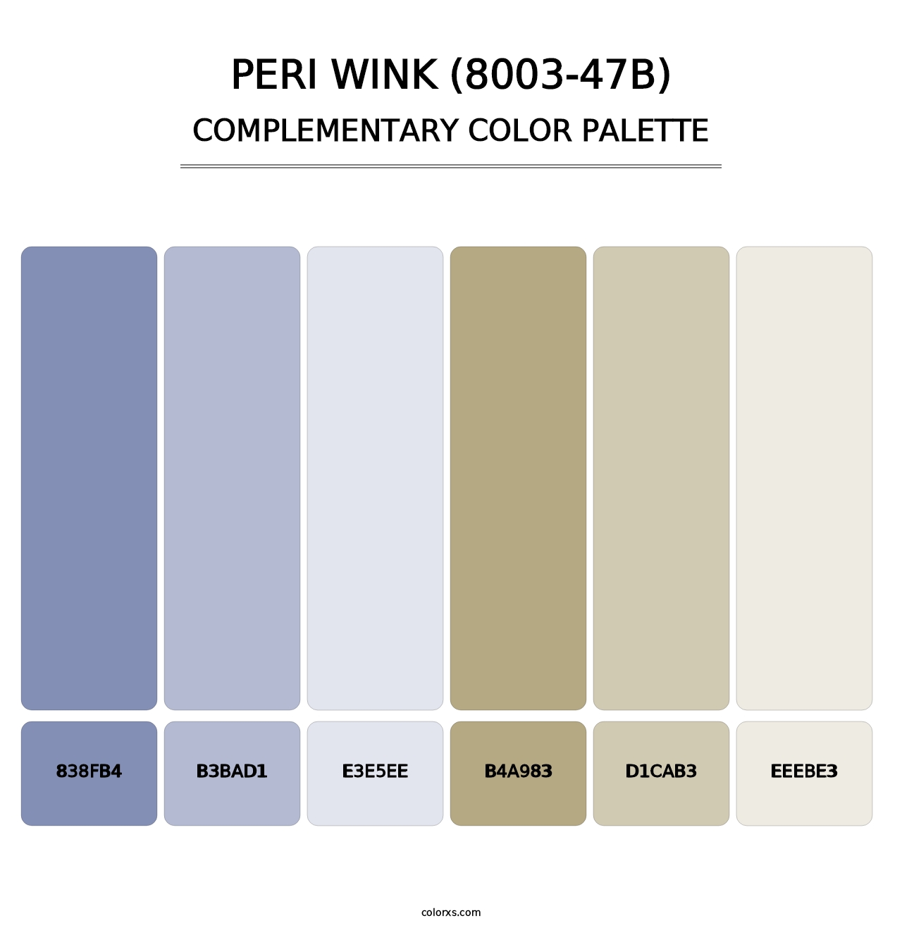 Peri Wink (8003-47B) - Complementary Color Palette