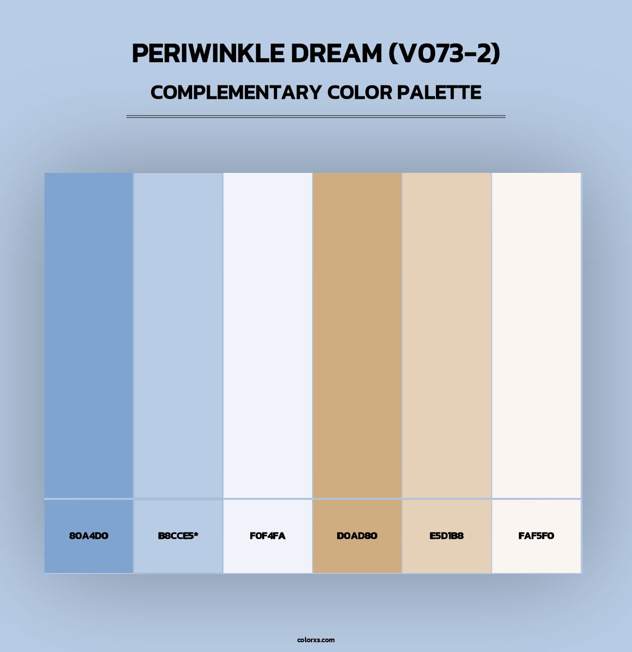 Periwinkle Dream (V073-2) - Complementary Color Palette