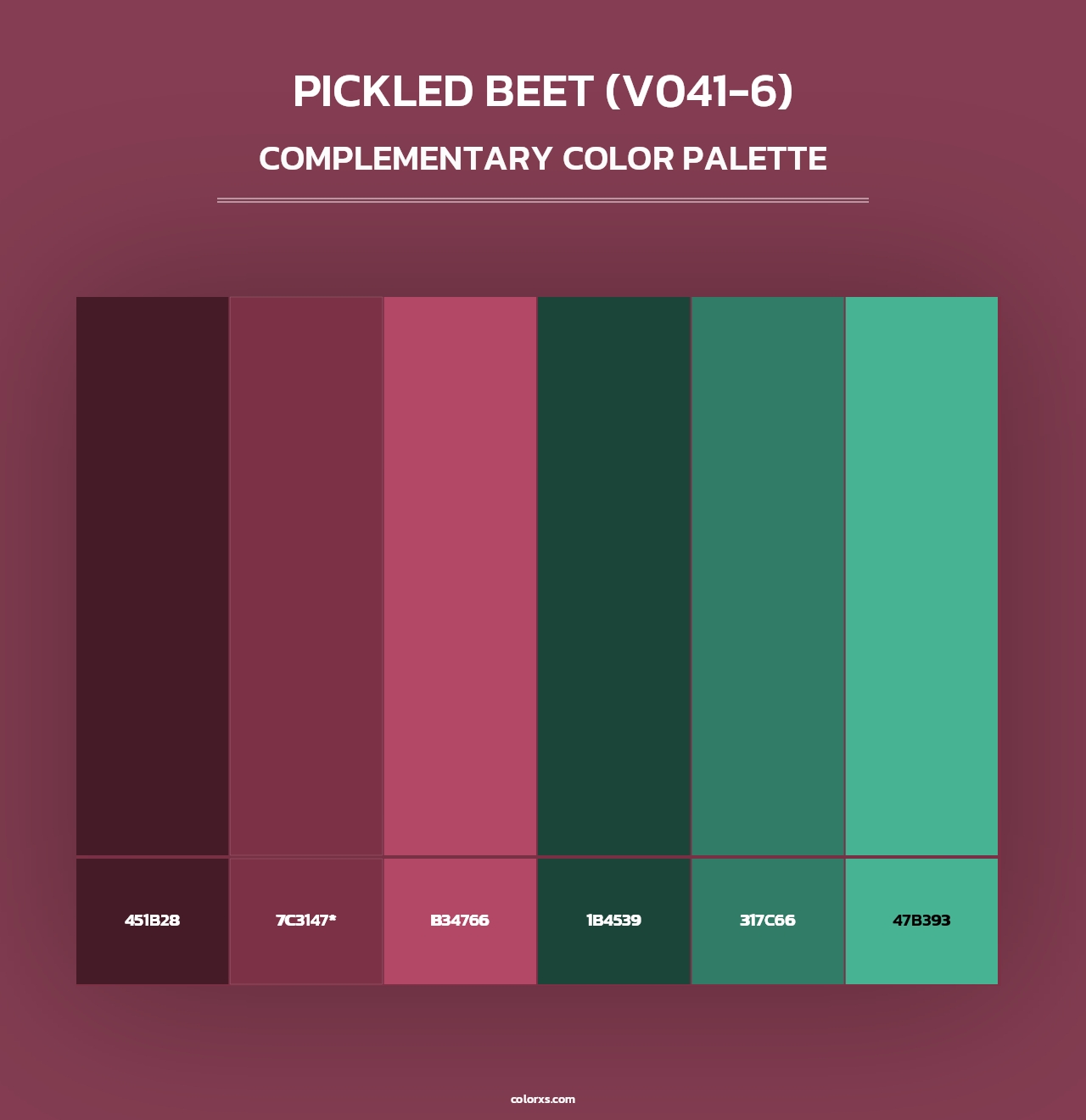Pickled Beet (V041-6) - Complementary Color Palette