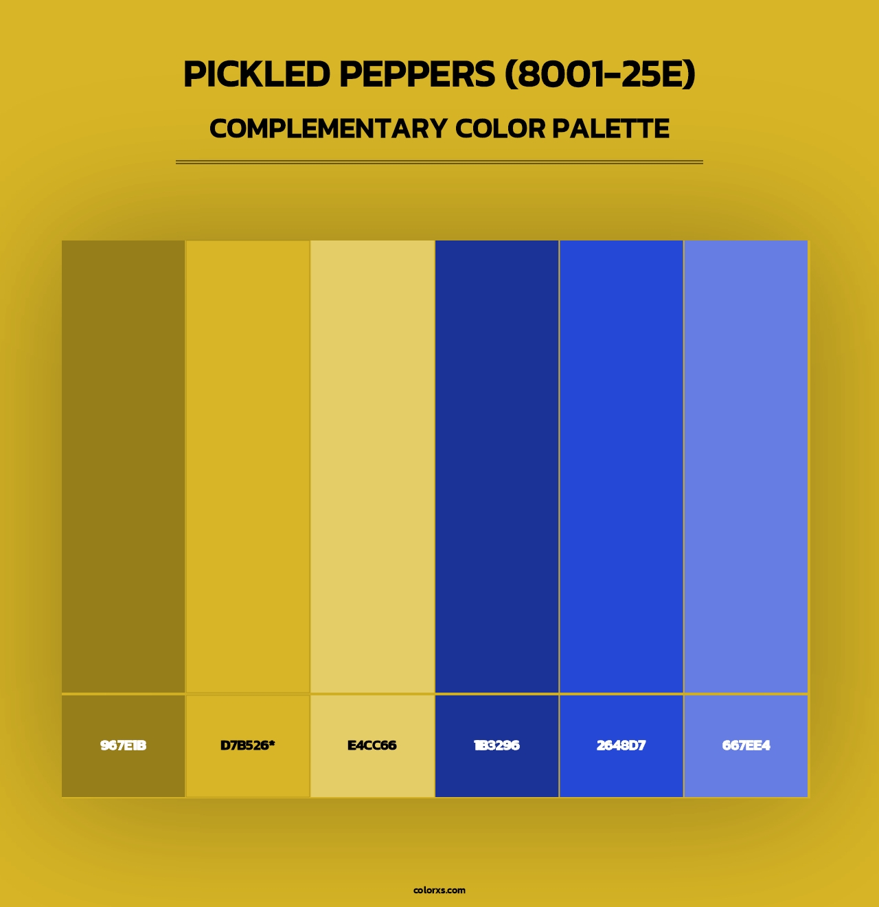 Pickled Peppers (8001-25E) - Complementary Color Palette
