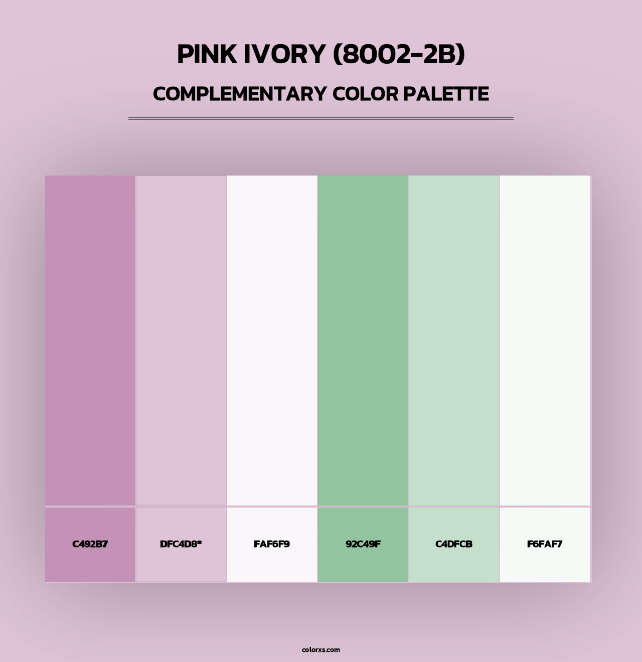 Pink Ivory (8002-2B) - Complementary Color Palette