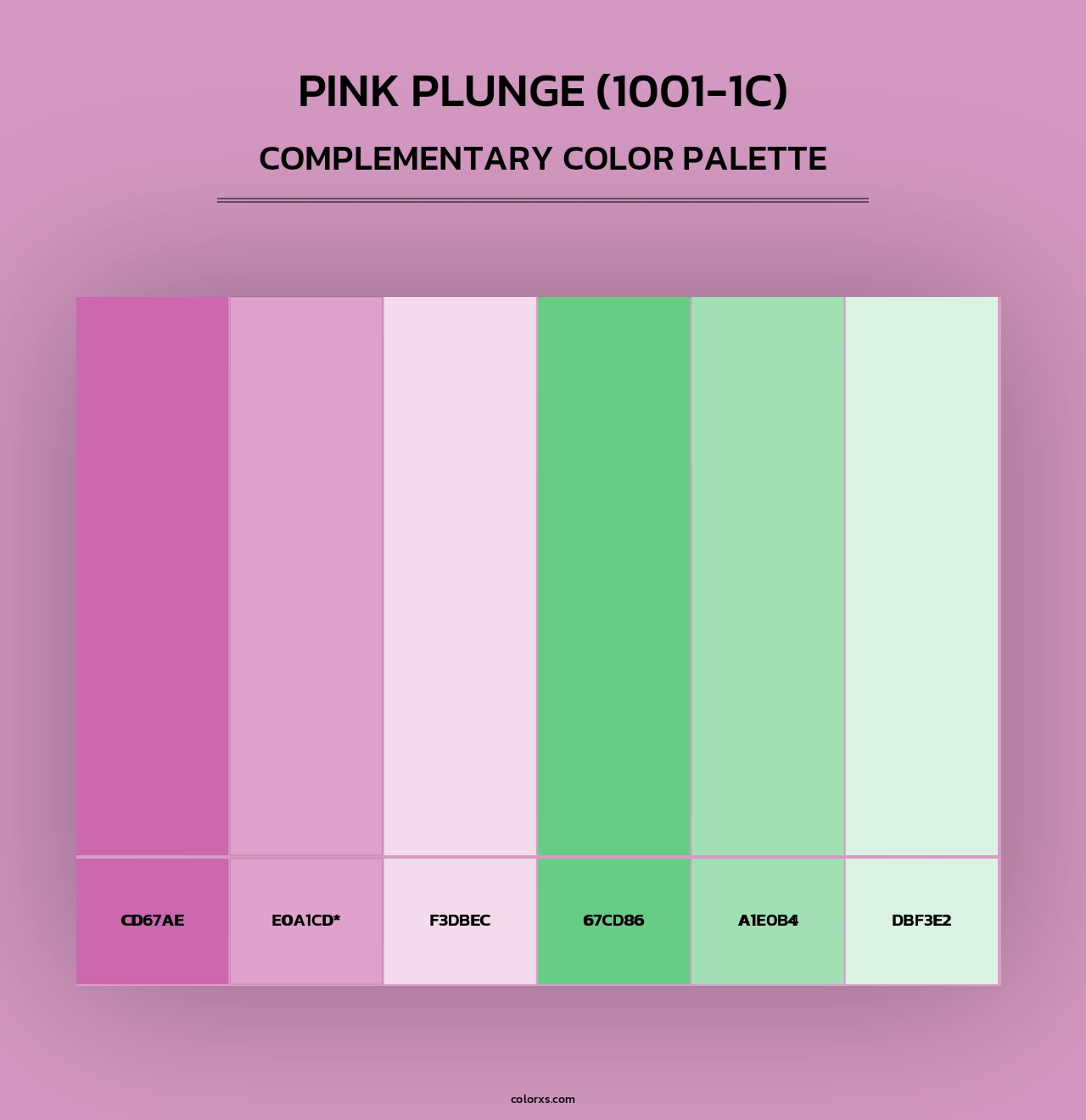 Pink Plunge (1001-1C) - Complementary Color Palette
