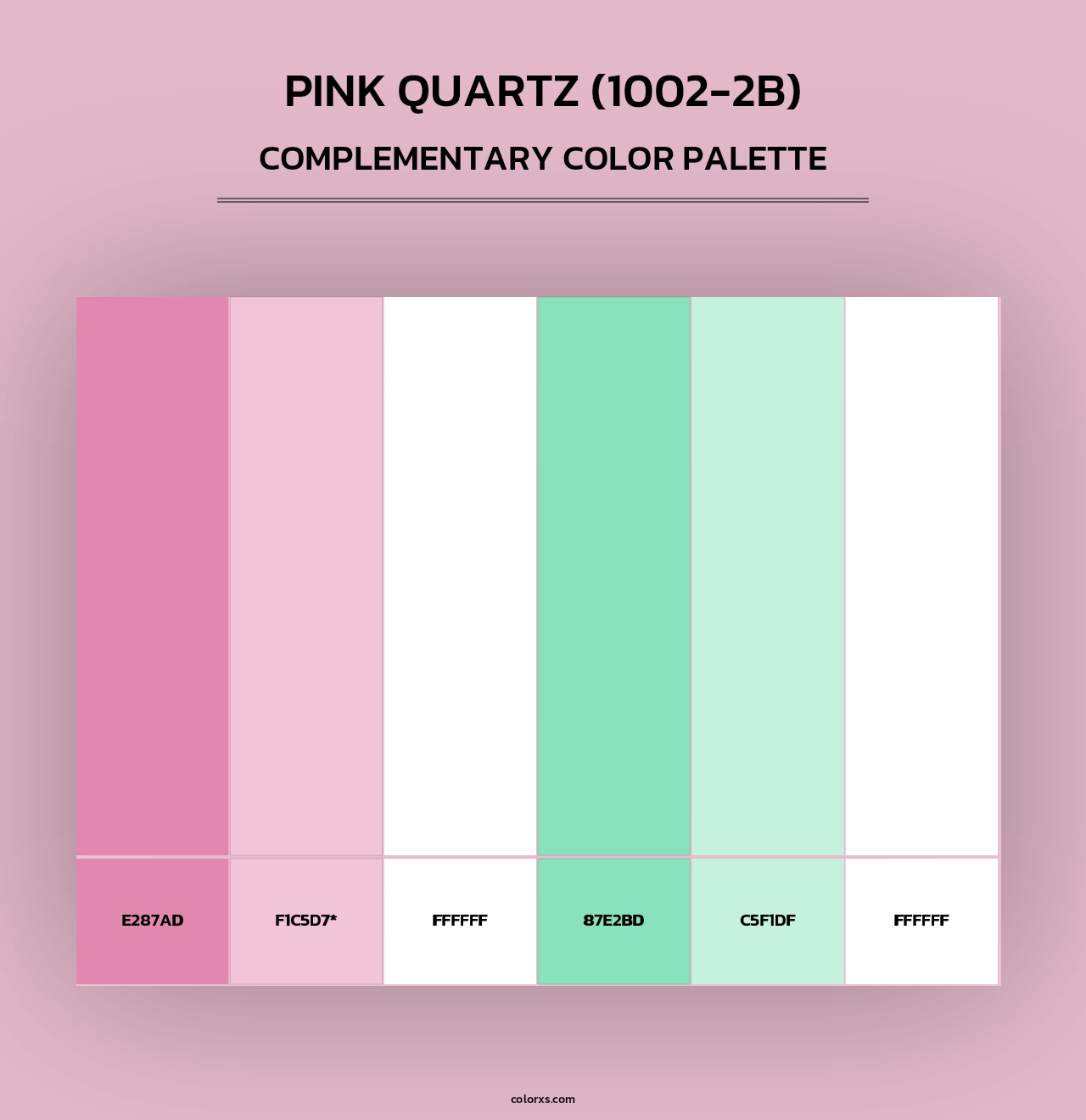 Pink Quartz (1002-2B) - Complementary Color Palette