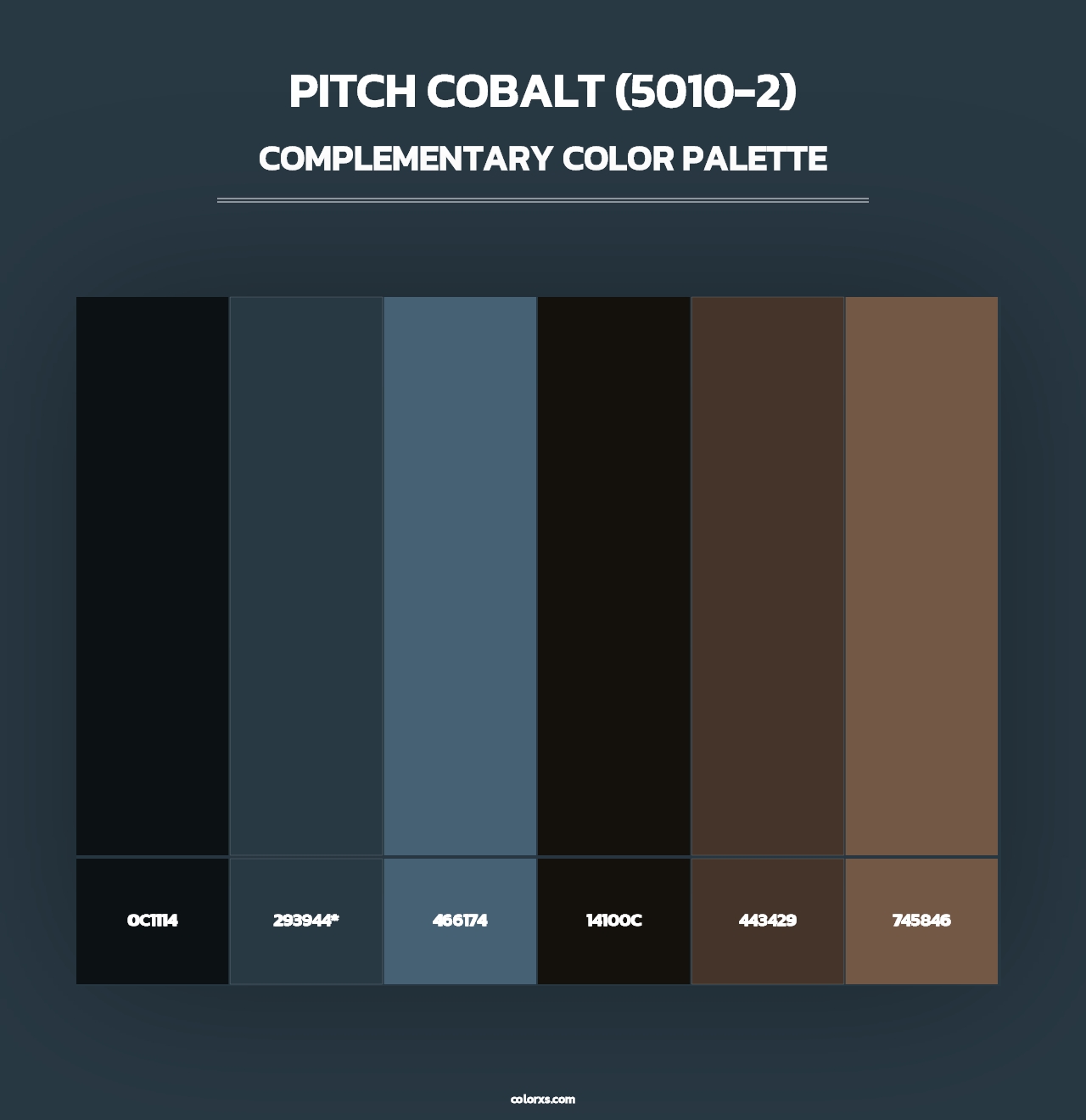 Pitch Cobalt (5010-2) - Complementary Color Palette