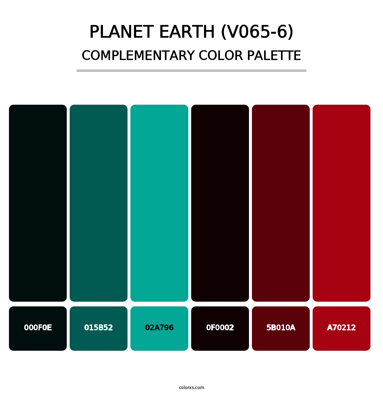 Planet Earth (V065-6) - Complementary Color Palette