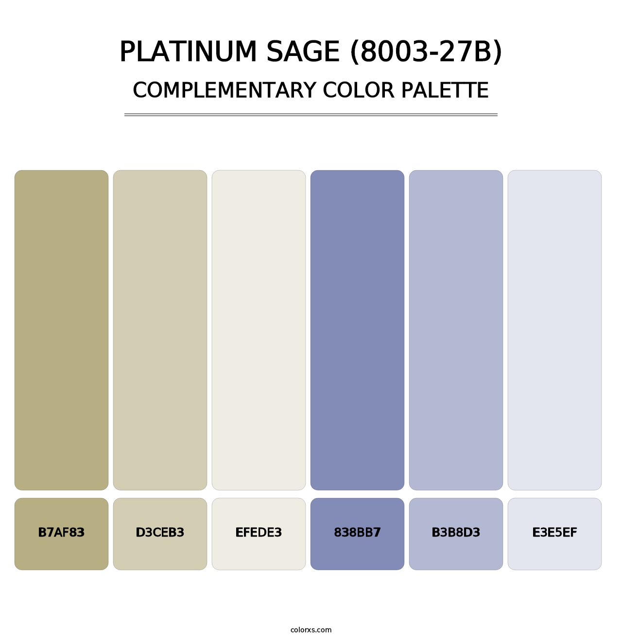 Platinum Sage (8003-27B) - Complementary Color Palette