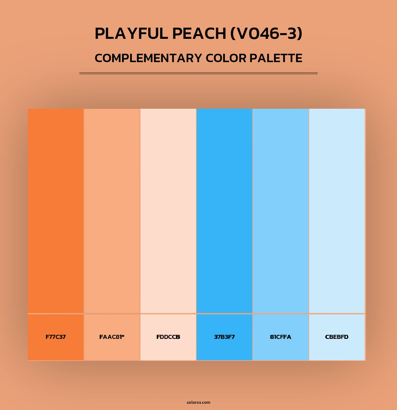 Playful Peach (V046-3) - Complementary Color Palette