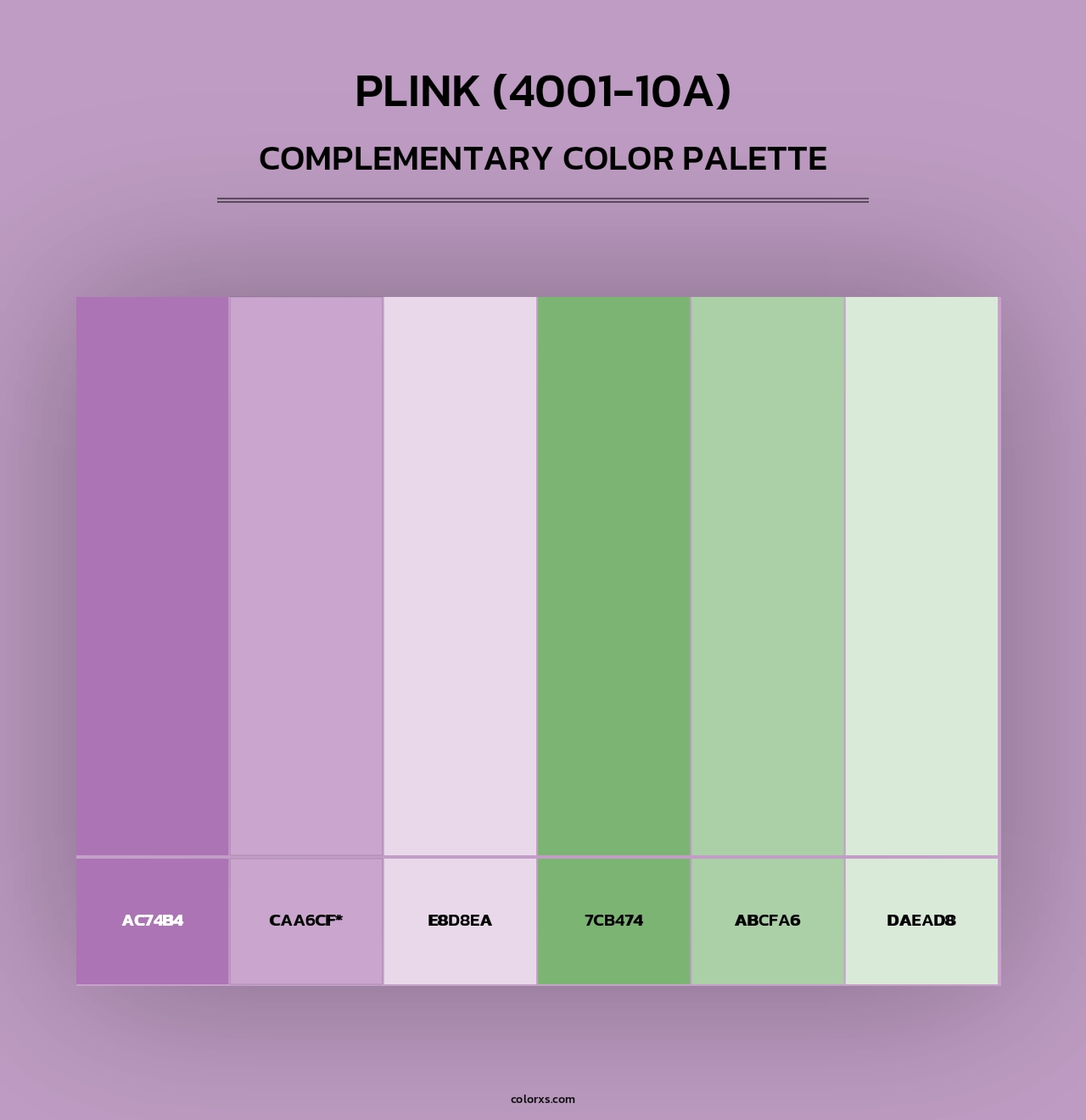 Plink (4001-10A) - Complementary Color Palette