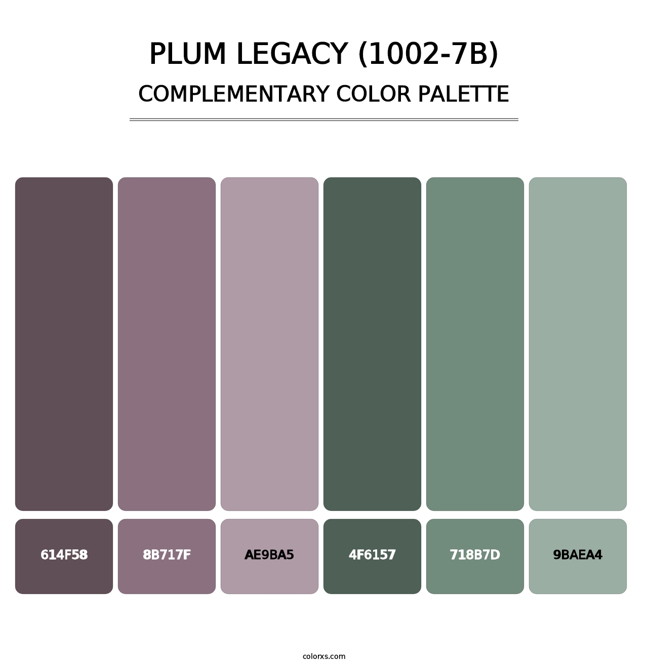 Plum Legacy (1002-7B) - Complementary Color Palette