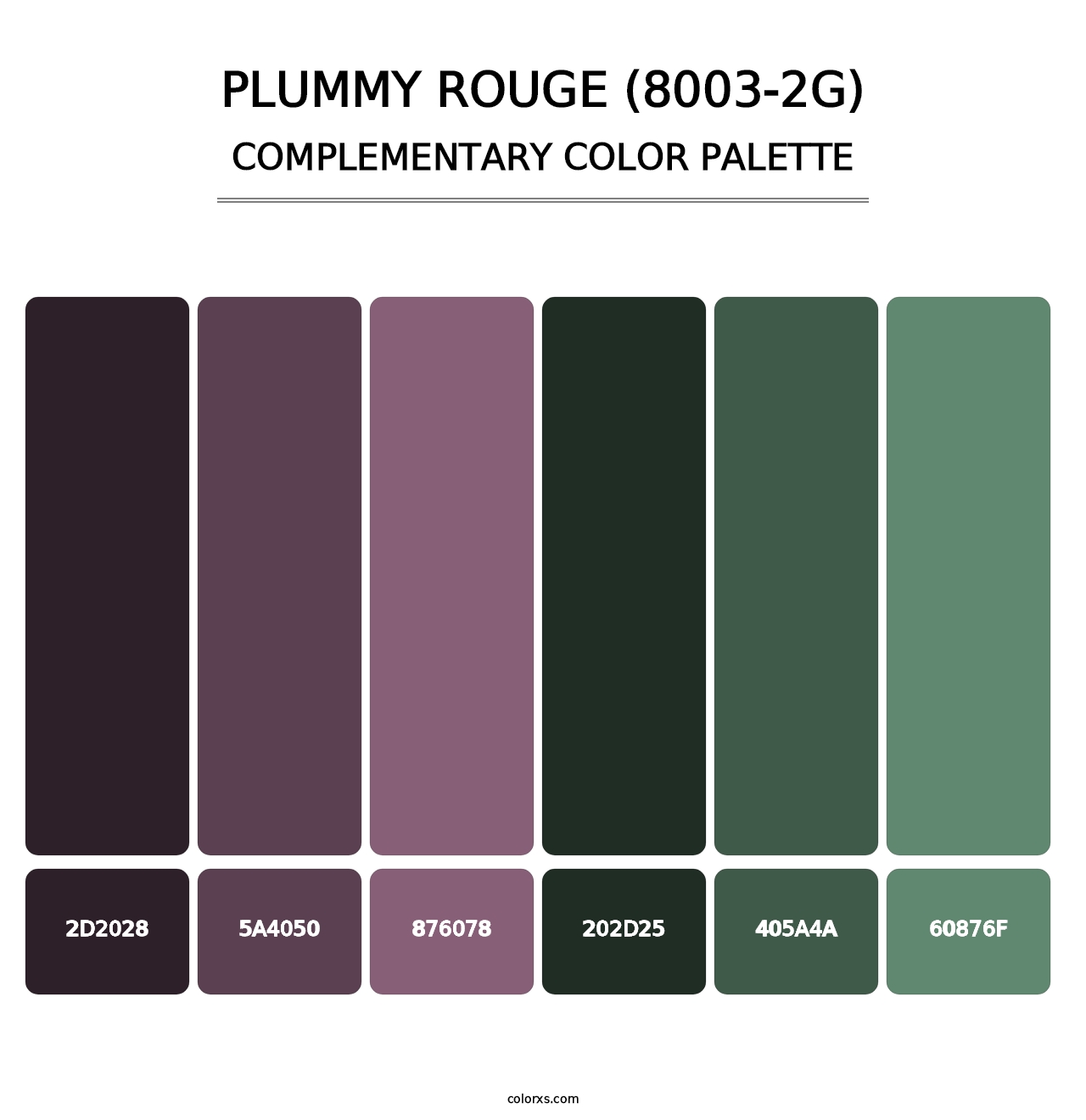 Plummy Rouge (8003-2G) - Complementary Color Palette
