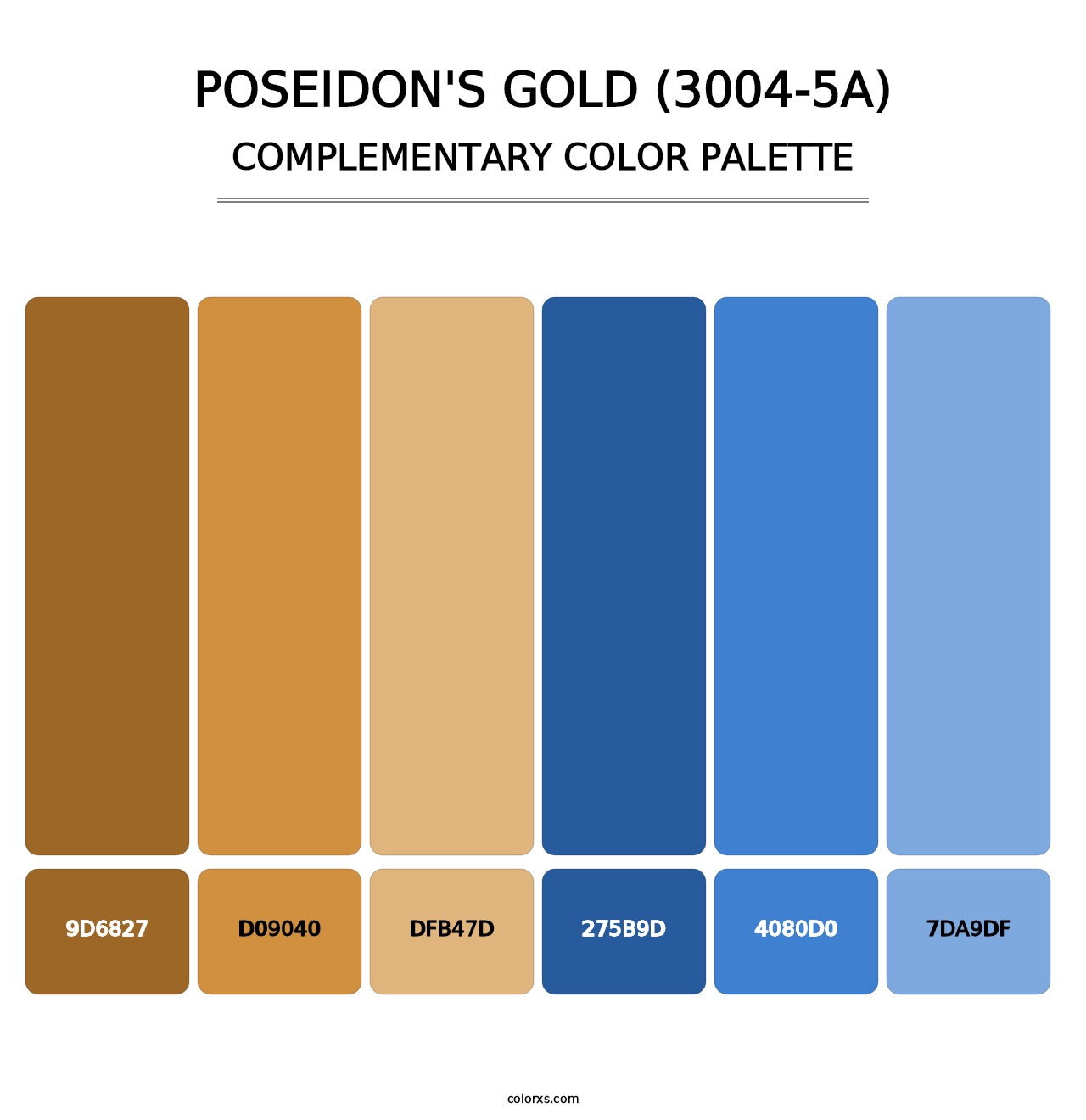 Poseidon's Gold (3004-5A) - Complementary Color Palette