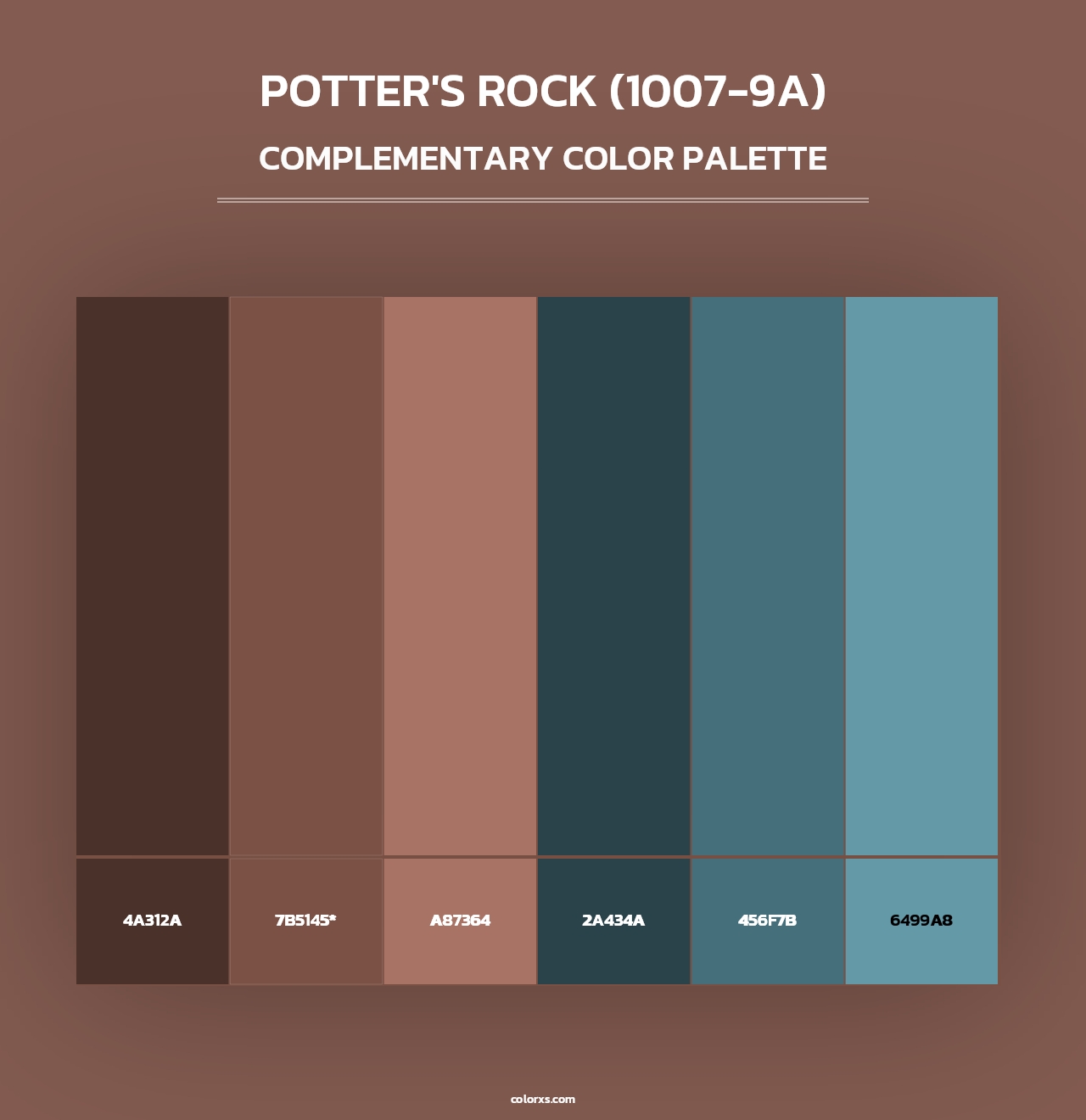 Potter's Rock (1007-9A) - Complementary Color Palette