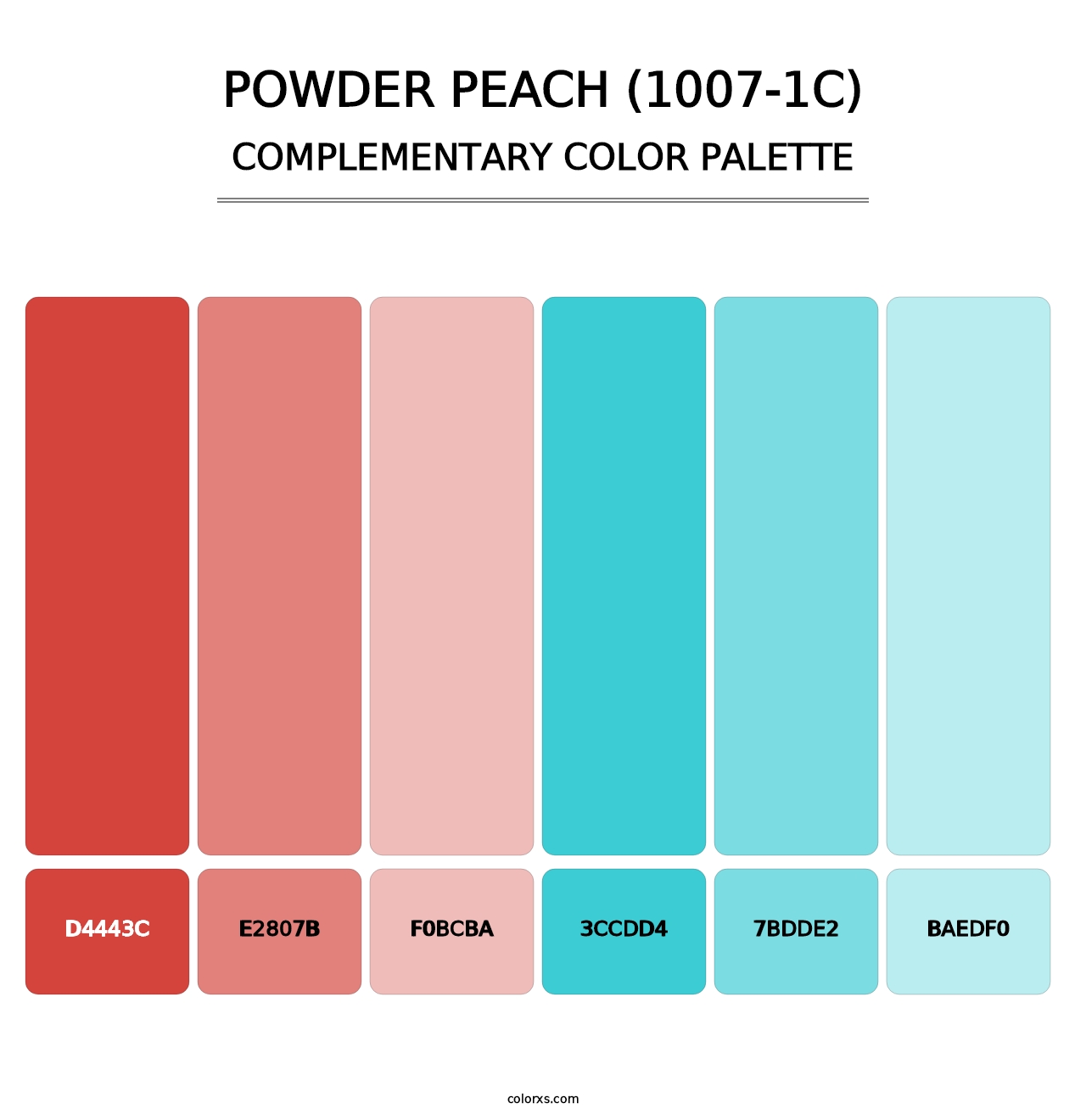 Powder Peach (1007-1C) - Complementary Color Palette